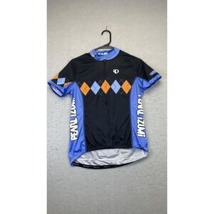 Pearl Izumi Cycling Jersey Womens Medium Black Argyle Full Zip Slipstream Sports